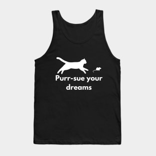 Purr-sue Your Dreams - Cat & Mouse Motif Tank Top